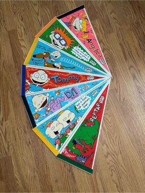 Rare Vtg 1998 Rugrats Complete Collection if Movie Felt Pennants Set